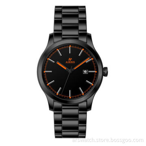 All black automatic watch for men